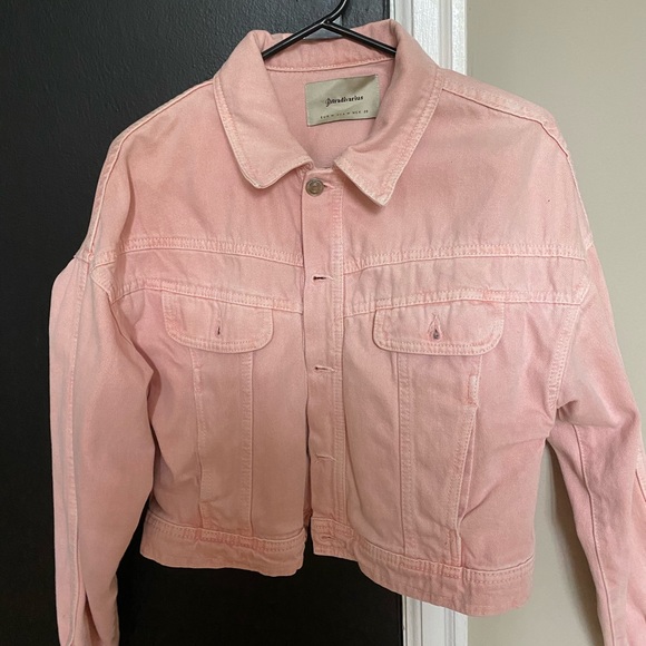 Stradivarius Baby Pink Denim Jacket - Picture 2 of 4